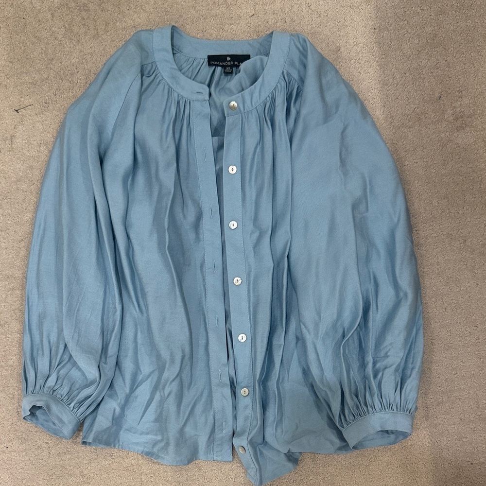 Pomander Place Blue Blouse